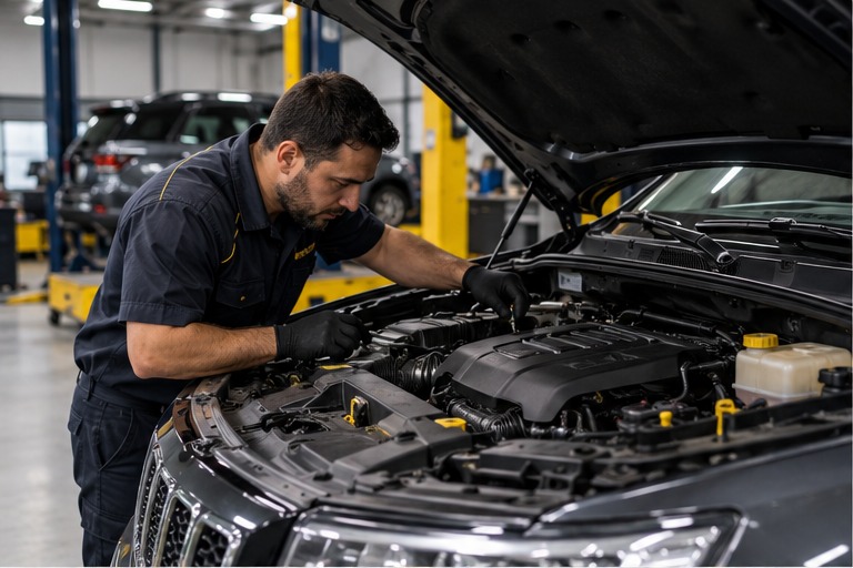 Revisão preventiva de veículos 4x4